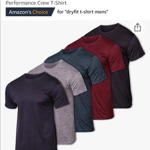 5 pack Men’s moisture wicking crew Ts